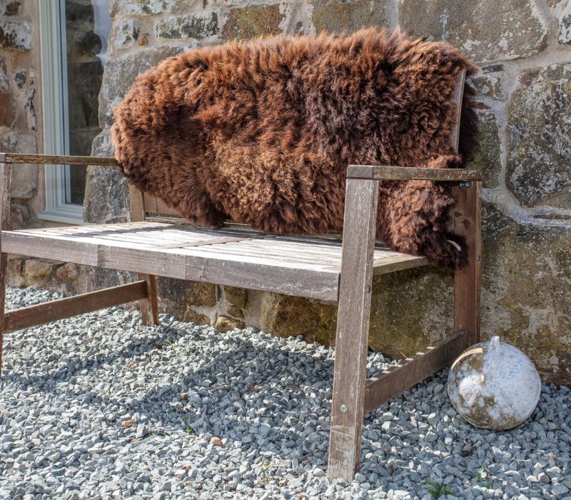 MIMOSA HIGHLAND LARGE BROWN SHEEPSKIN RUG