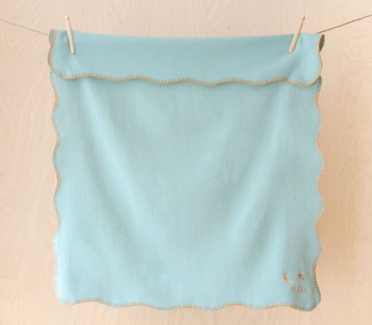 Scalloped Edge Baby Blanket (choice of colours)