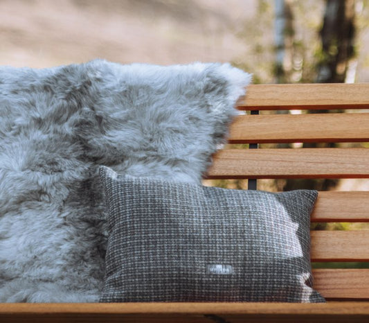 Skye Tweed Oblong Cushion in Heather