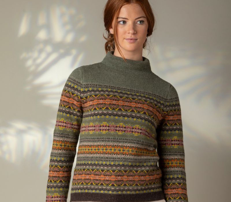 Kinross High Neck Sweater in Agate