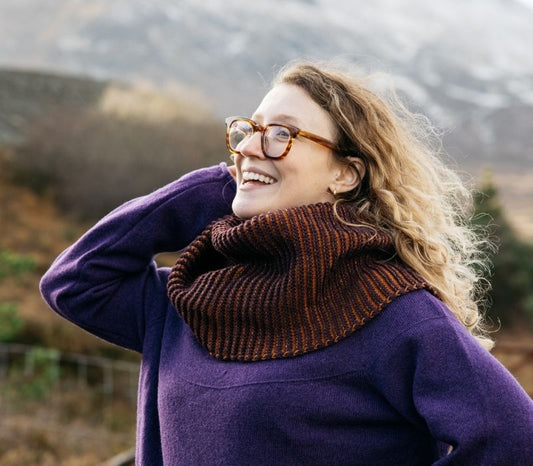 Cowl in Gazelle or Blue Poppy