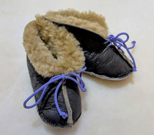 Sheepskin Baby Bootees in Aviator Brown