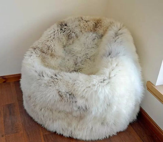 Large Cappuccino Sheepskin Beanbag