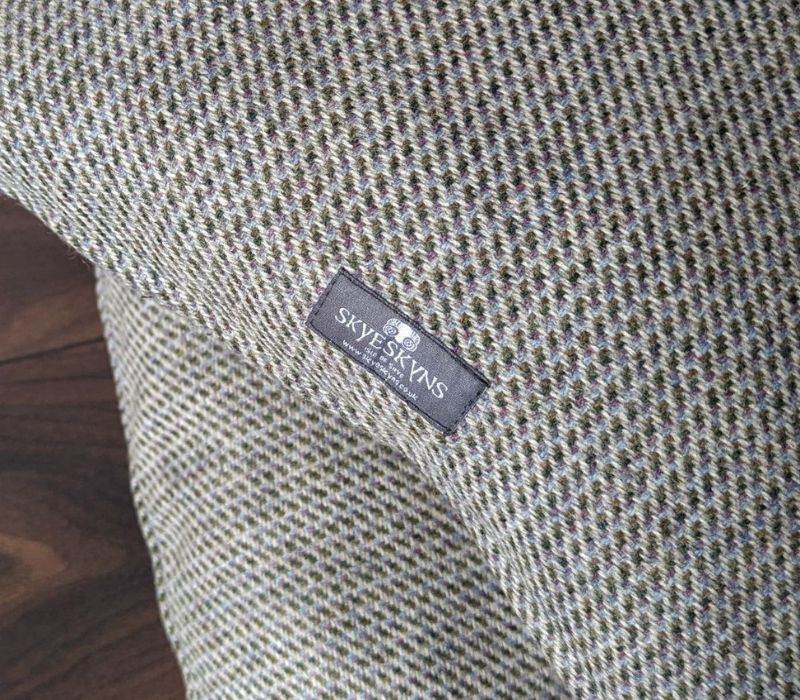 Skye Tweed Square Cushion in Grey