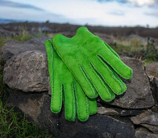 LADIES' SHEEPSKIN GLOVES IN APPLE