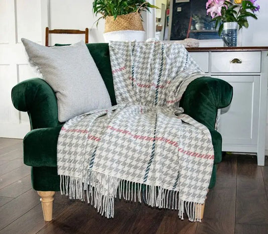 CARROGLEN SILVER WOOL THROW