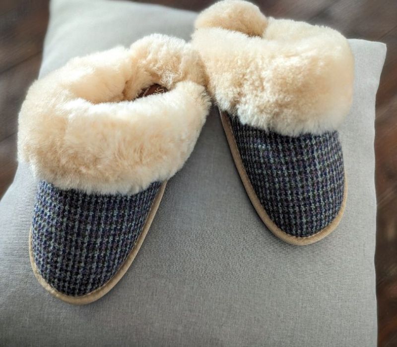 SKYE TWEED MULE SLIPPERS (UK 4-8)